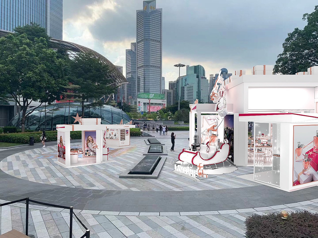 化妆品展台 兰蔻(LANCOME)兰蔻圣诞（图ZMzMxOTg5ODQ0） - 展陈设计 - 站酷设计师clean_Liu原创素材 - 站酷ZCOOL