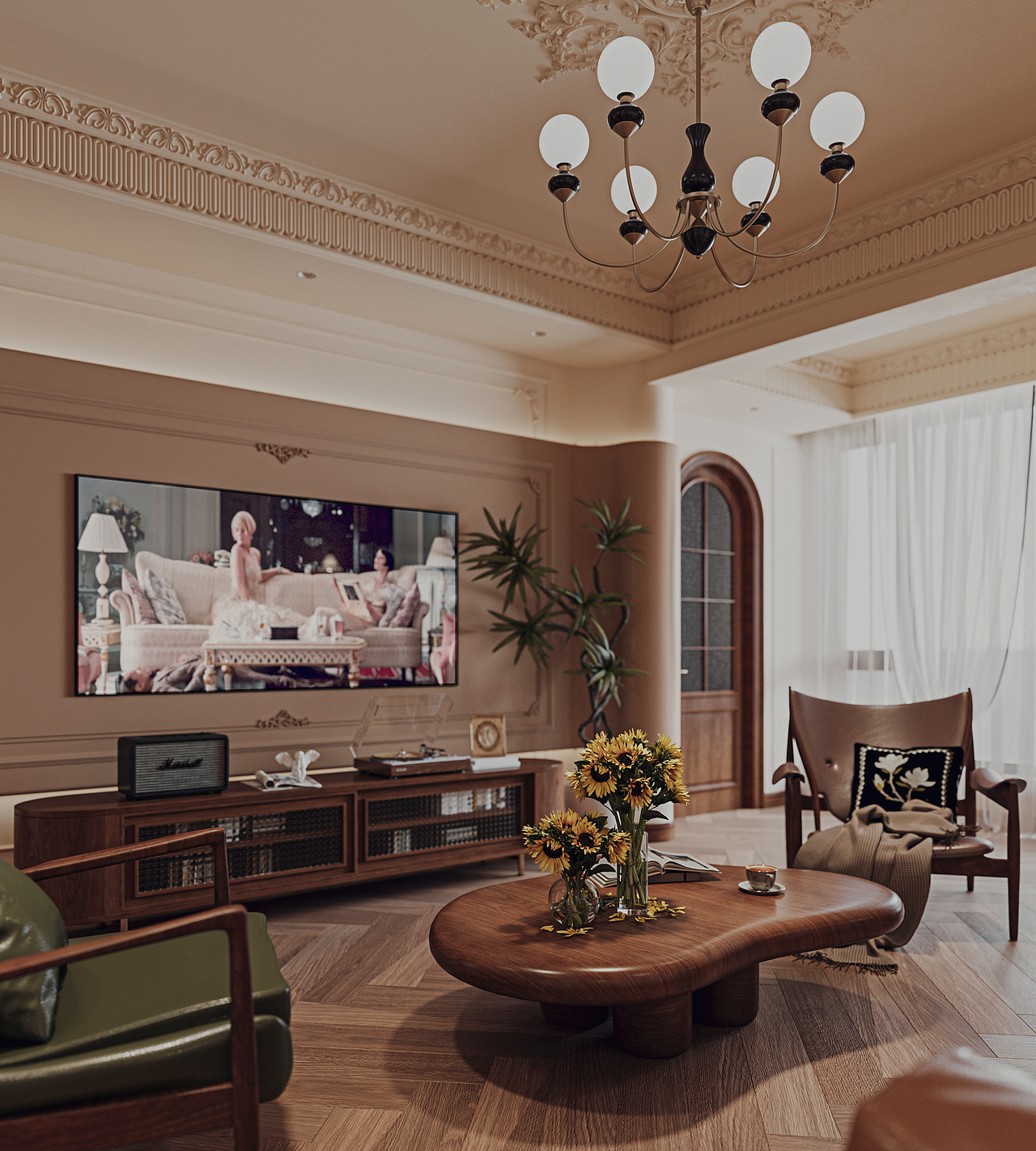 焦糖色法式中古