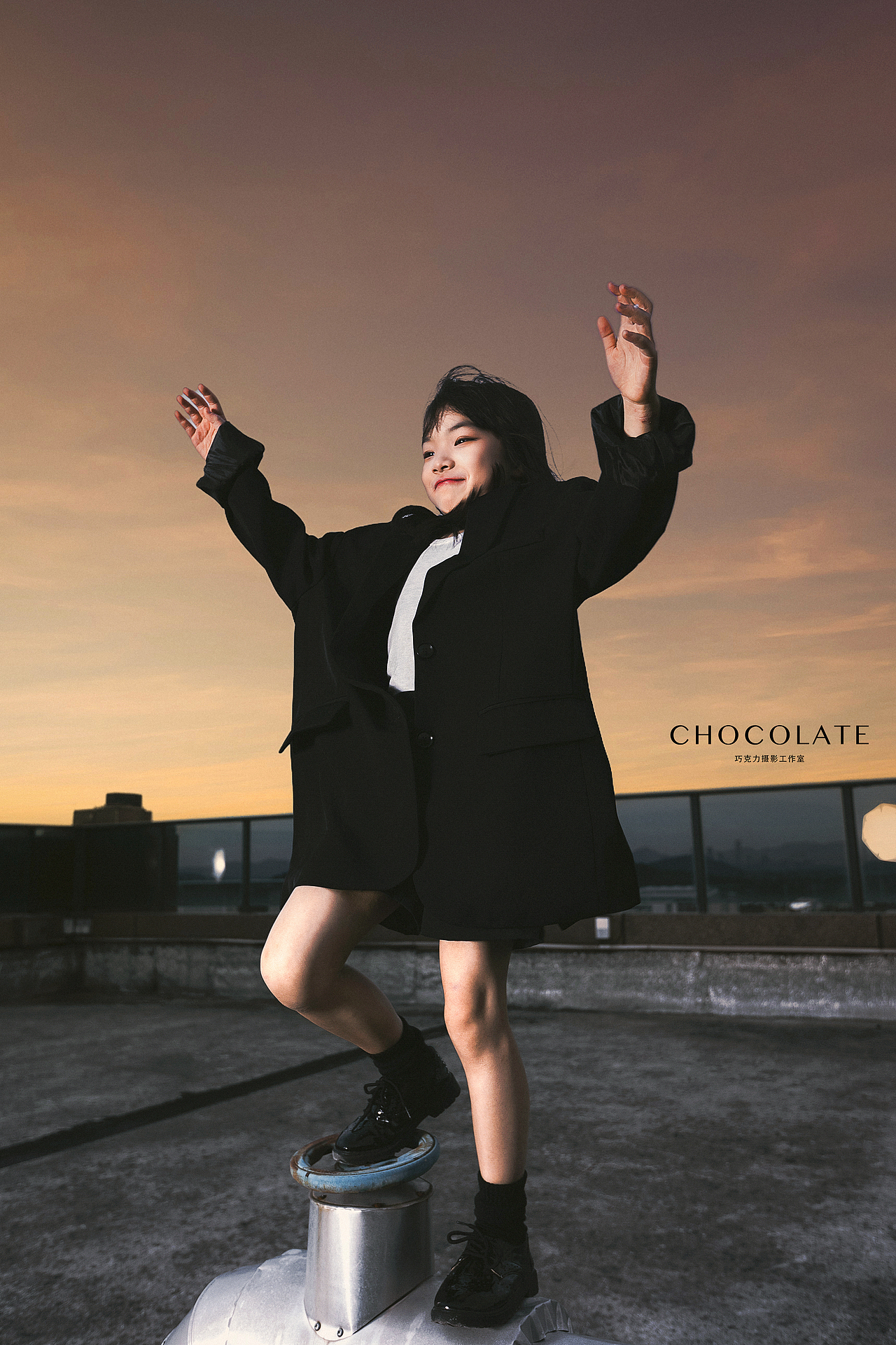 天台拍照可以这么酷!