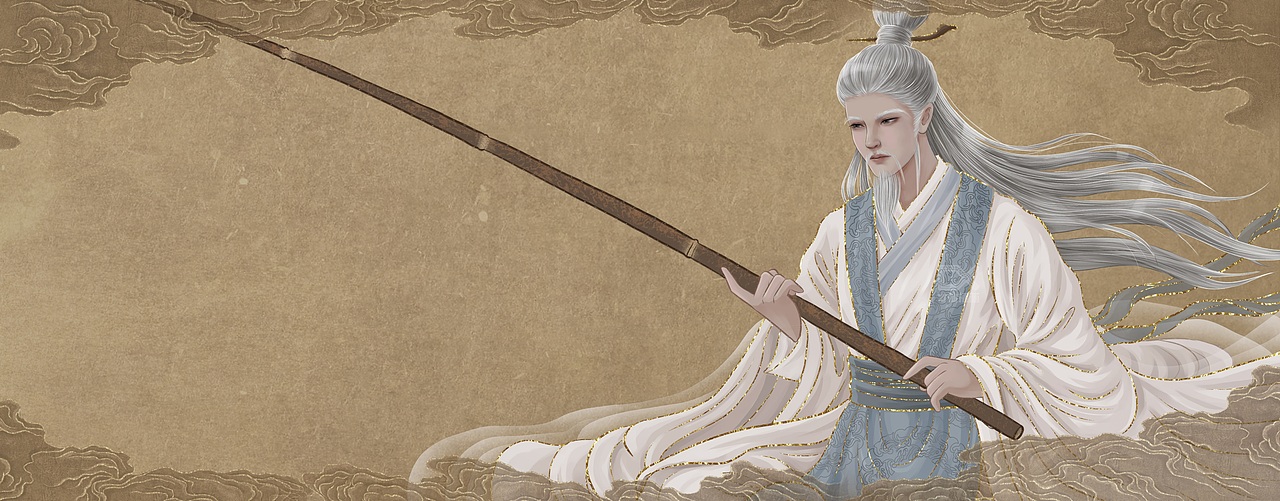 天猫《空钩悟道》渔具宣传插图（图ZMzA4NTc5MjMy） - 商业插画 - 站酷设计师才仙插画原创素材 - 站酷ZCOOL