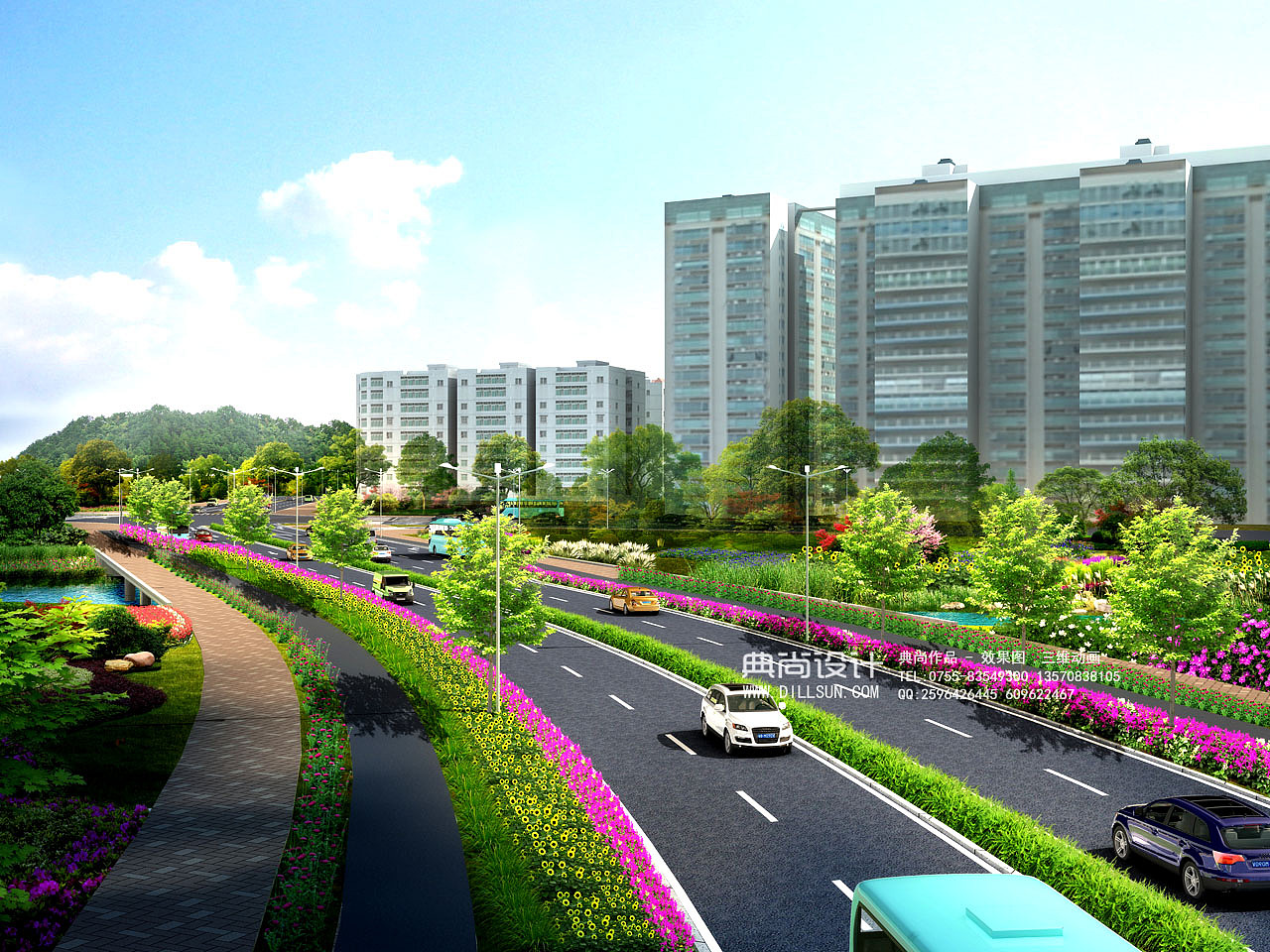 道路街边小品效果图2