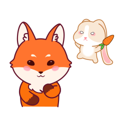 芝爱兔和憨小狐的相爱相杀（图ZMzI2ODgzMzQ0） - 网络表情 - 站酷设计师憨小憨原创素材 - 站酷ZCOOL