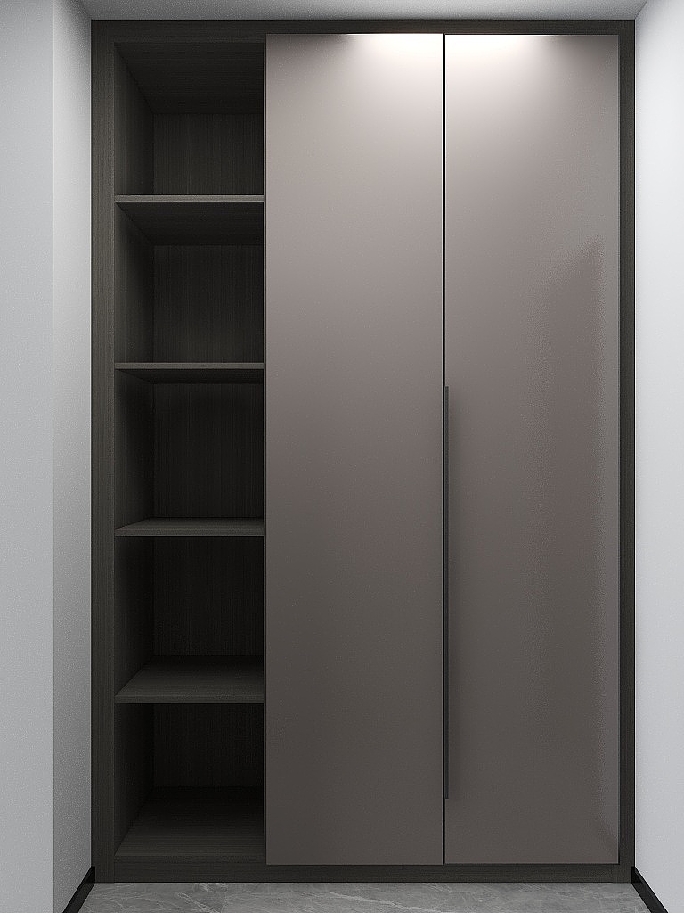 现代轻奢系列：浅灰与深色木纹之间的融合感应（图ZMzE1MzgwMjY0） - 家装设计 - 站酷设计师设计师徐来原创素材 - 站酷ZCOOL