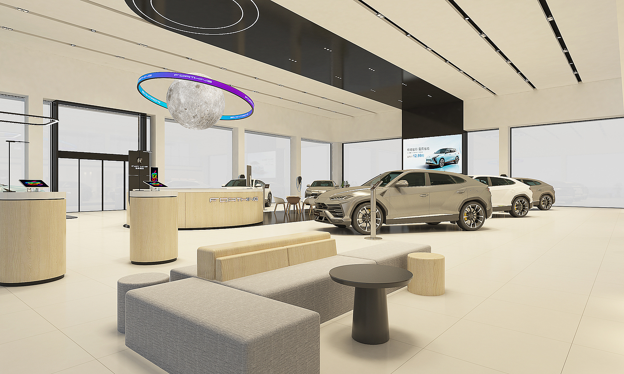 東風風行汽車展廳設(shè)計（圖ZMzU5ODI4Njk2） - 商業(yè)空間設(shè)計 - 站酷設(shè)計師優(yōu)斐創(chuàng)意原創(chuàng)素材 - 站酷ZCOOL