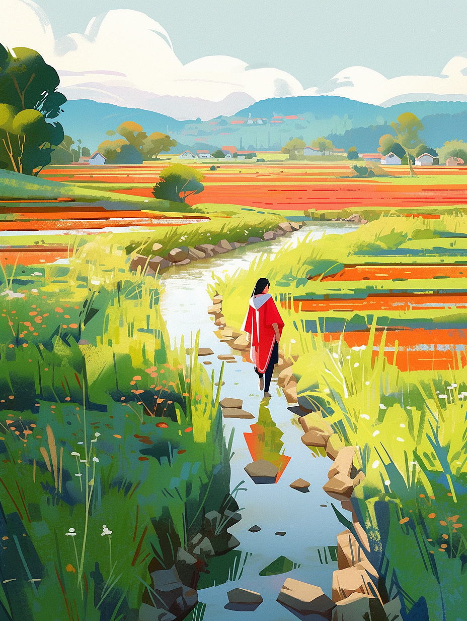 小满·乡间小路（图ZMzQ0NzYxOTEy） - 商业插画 - 站酷设计师莫小冷原创素材 - 站酷ZCOOL
