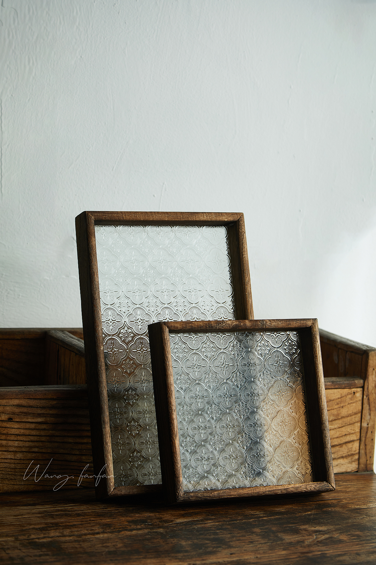 复古海棠花实木托盘 丨茶具