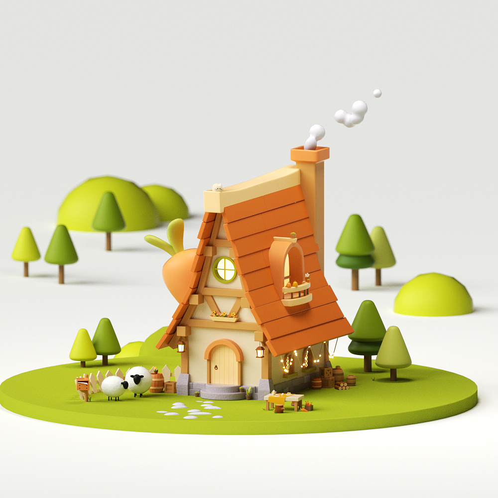 C4D零基础第七期学员作品——NiaoNiao的C4D课堂（上)（图ZMzM4NjMyNTA0） - 场景 - 站酷设计师我就是NiaoNiao原创素材 - 站酷ZCOOL
