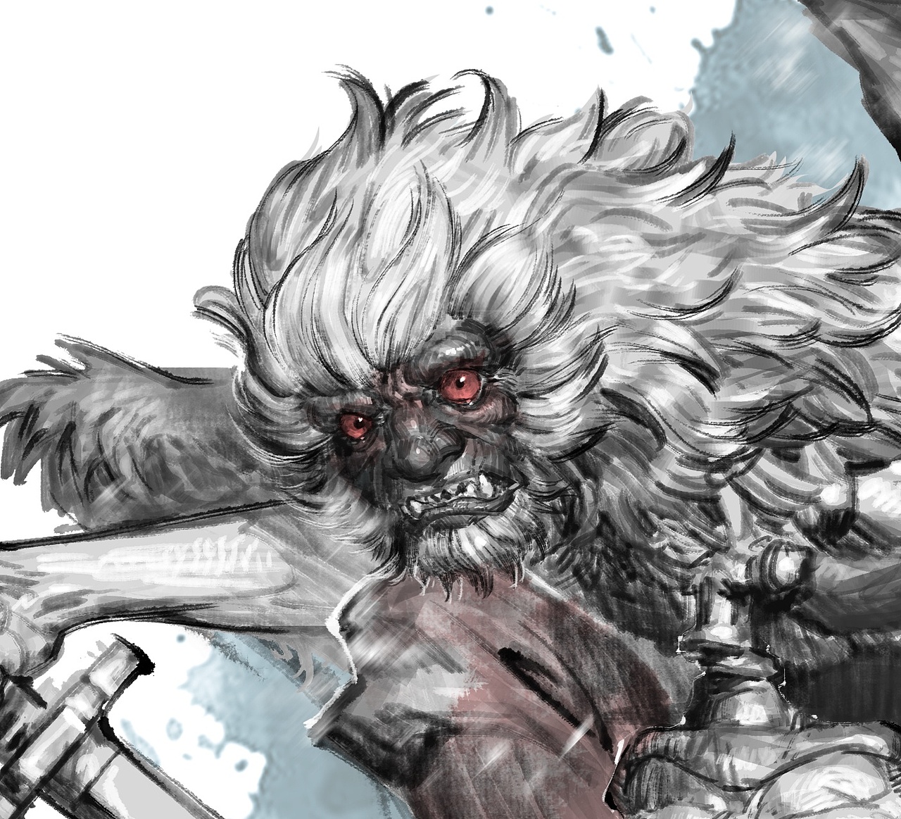 黑神话悟空同人 赤尻马猴（图ZMzQ5NDkwNTIw） - 游戏原画 - 站酷设计师魔豆宋其金原创素材 - 站酷ZCOOL