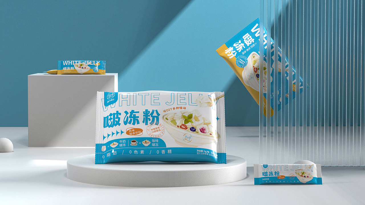 低卡博士啵冻粉 | 食品包装设计
