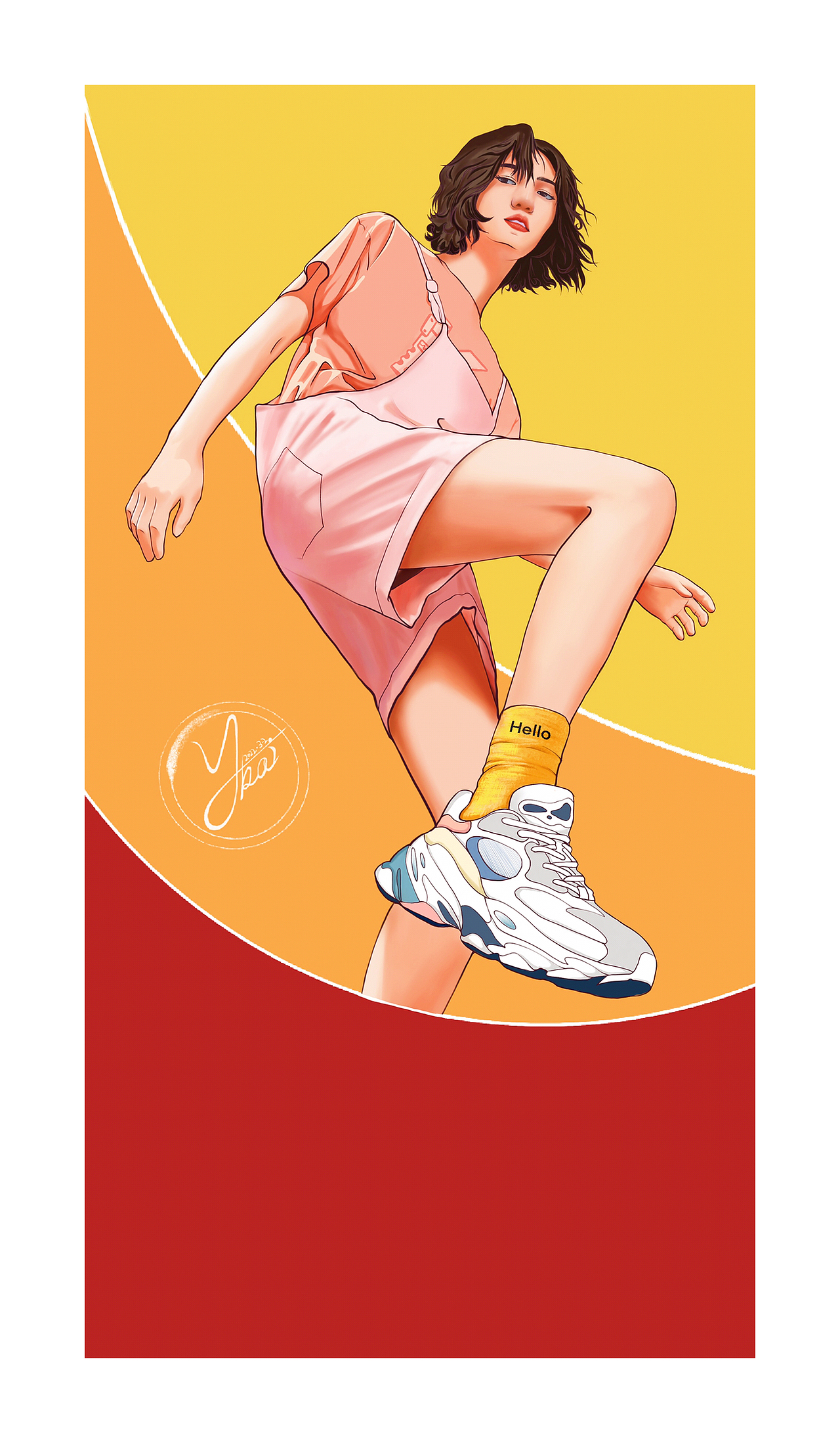 pink-sport girl（图ZMzM1NzM5ODky） - 创作习作 - 站酷设计师凯子绘原创素材 - 站酷ZCOOL