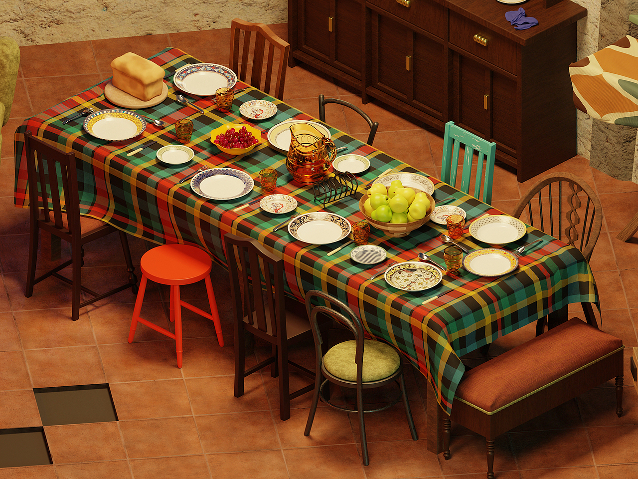 陋居•餐厅 The burrow - dining room（图ZMzQ0MjM4MTgw） - 动画/影视 - 站酷设计师阿婵的有求必应屋原创素材 - 站酷ZCOOL