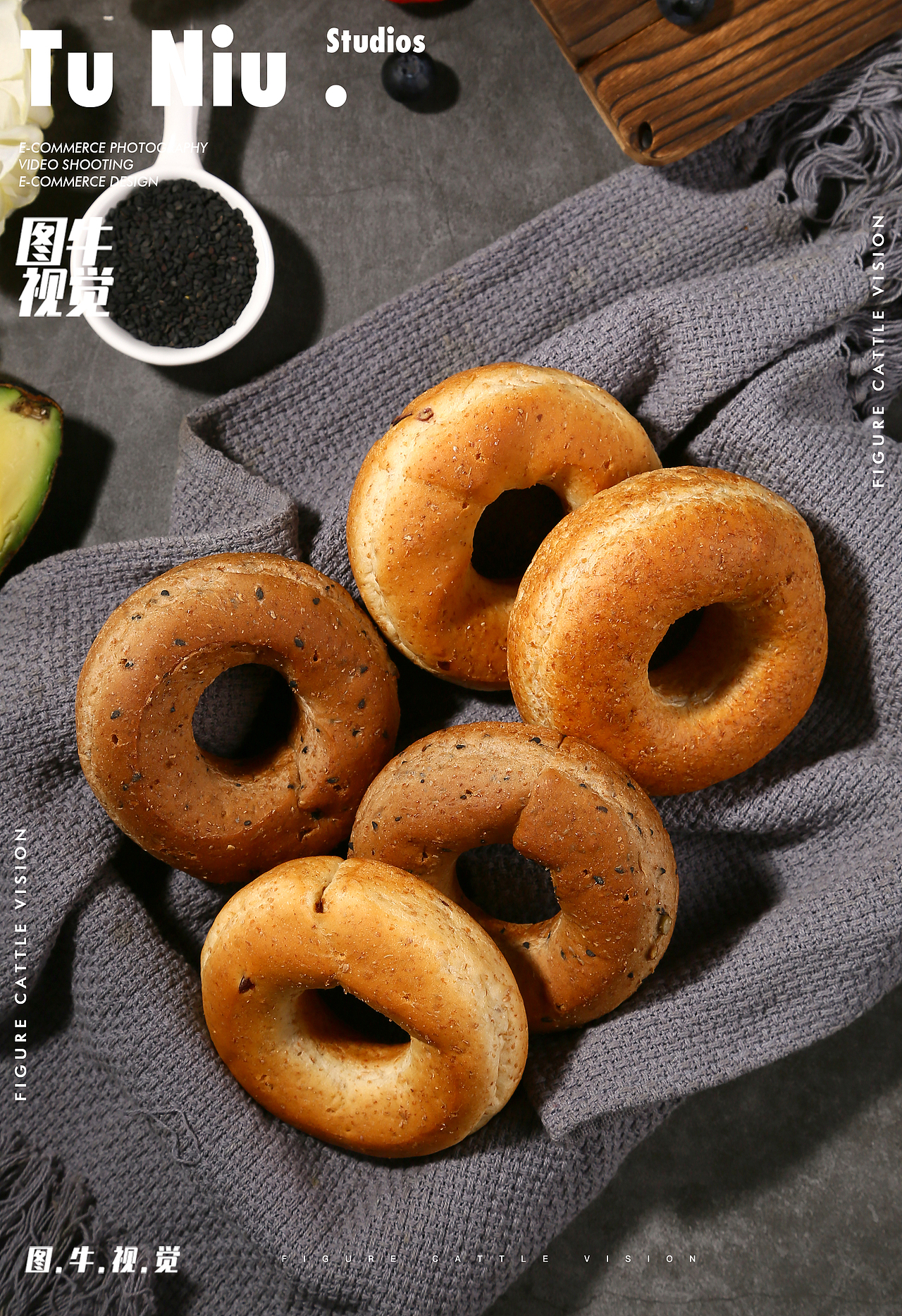 面包圈|电商拍摄|食品拍摄|电商设计|产品拍照