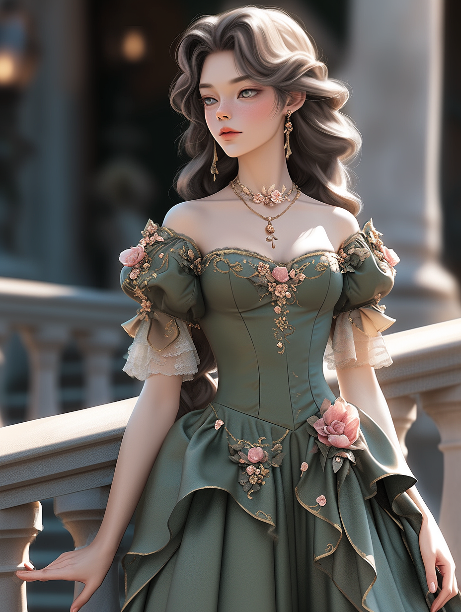 【AI探索】华丽的礼服系列（15）（图ZMzQ5MjM0MDE2） - 休闲/流行服饰 - 站酷设计师爱喝水的虫子原创素材 - 站酷ZCOOL