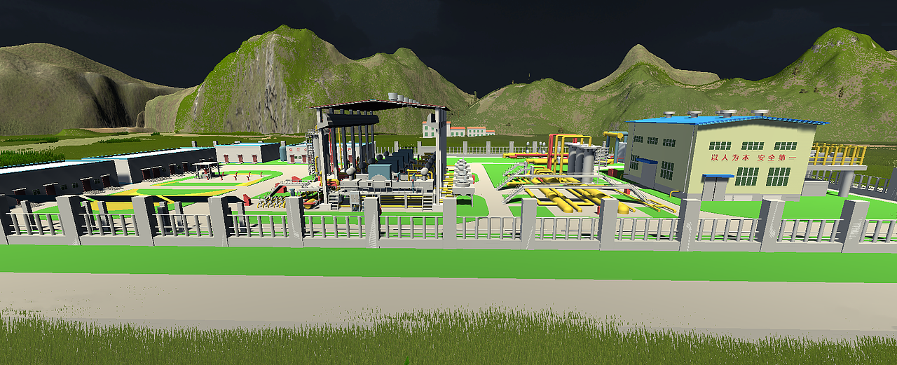 集气站三维场景