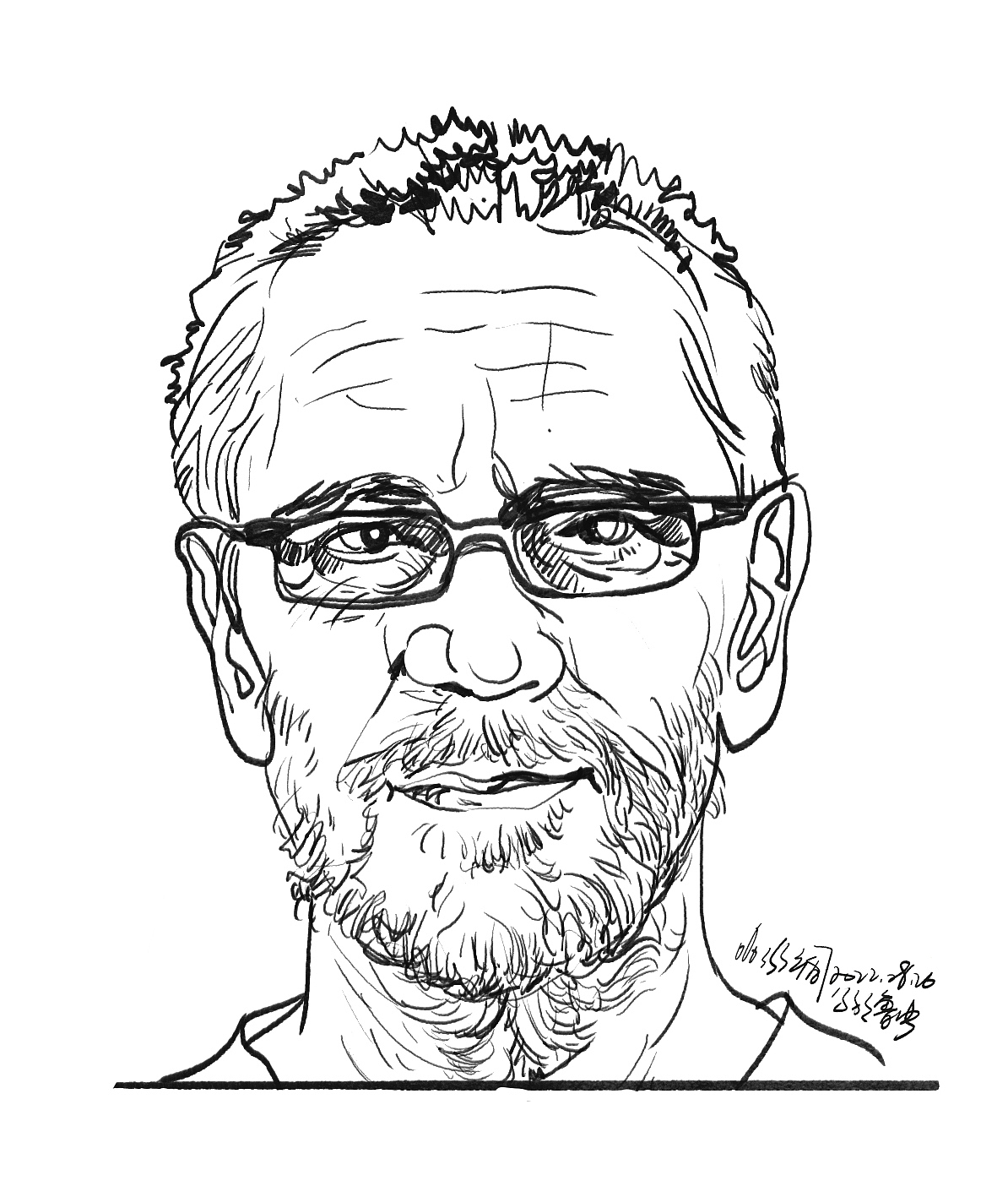 中年男头像_山水之间手绘图像-站酷zcool