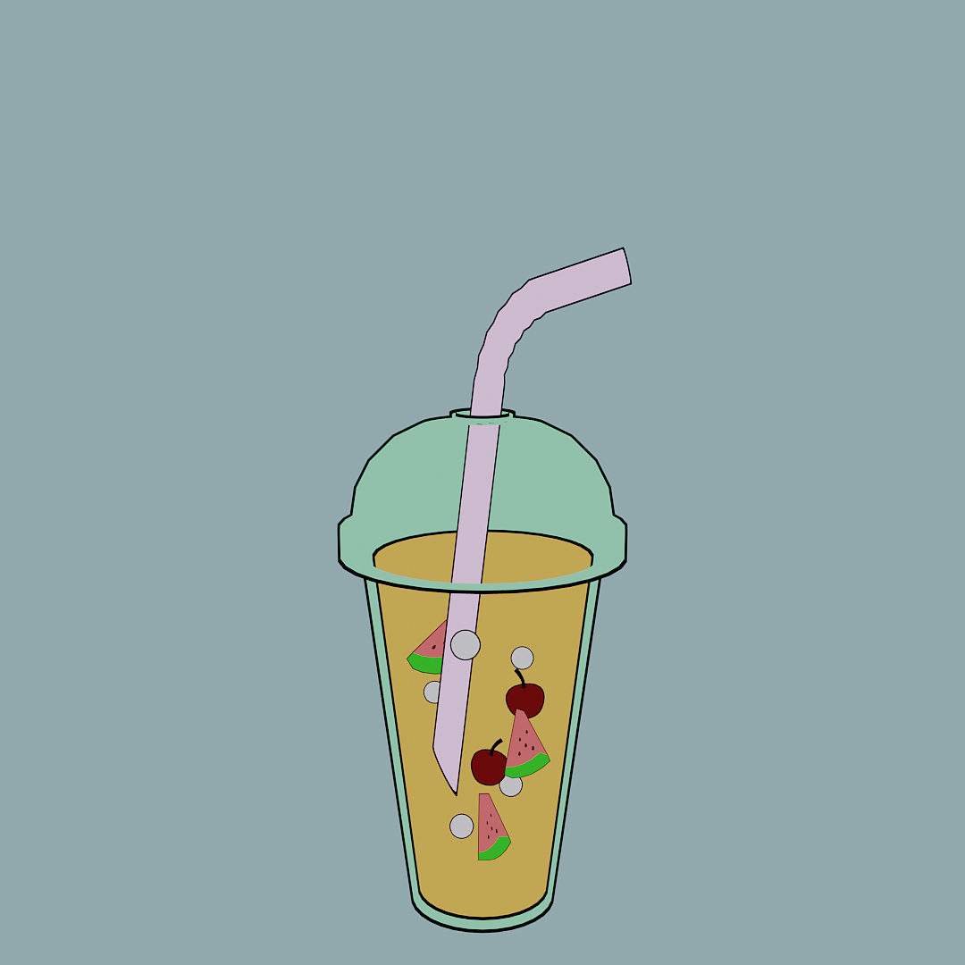 夏天的橙汁汽水