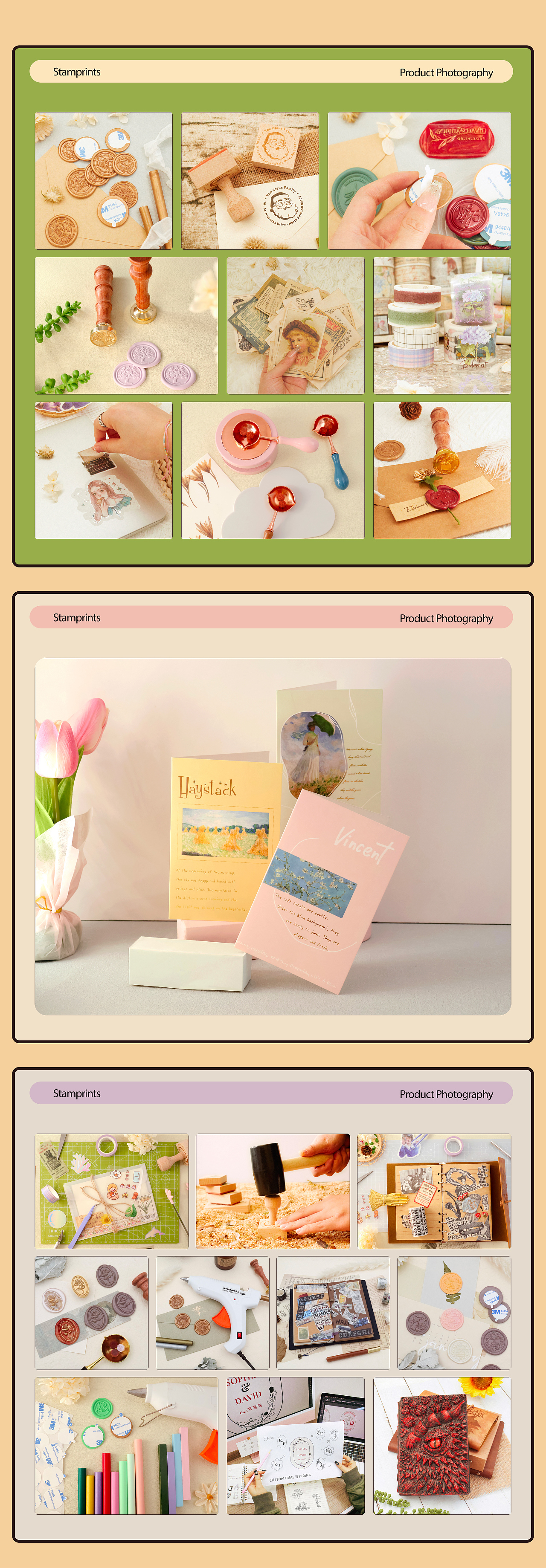 手账、火漆等产品的摄影展示