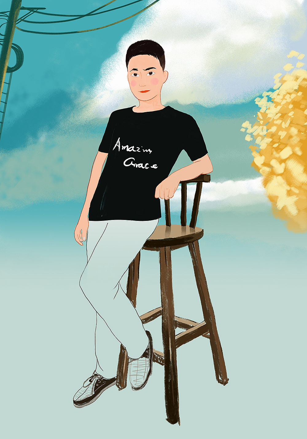 自画像 人像插画（图ZMzQ2MjQ4MTAw） - 图案 - 站酷设计师阿兵jos原创素材 - 站酷ZCOOL