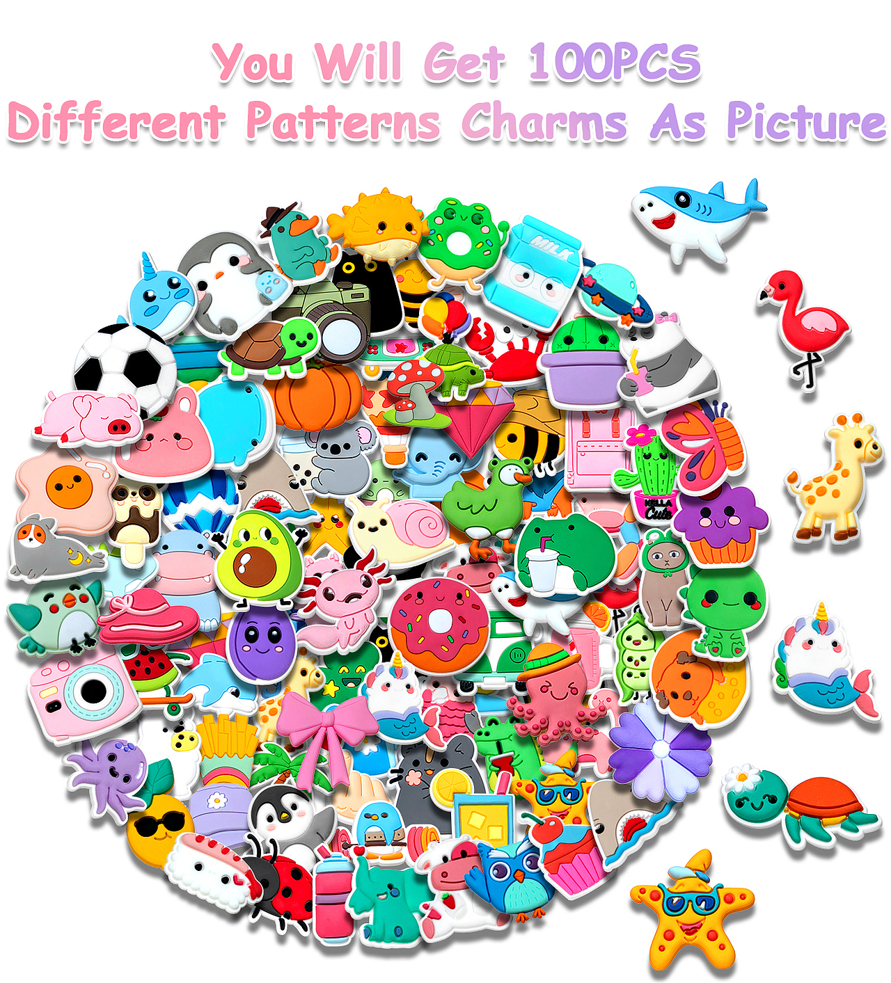 100个可爱洞洞鞋鞋扣 亚马逊图片 A+ 视频