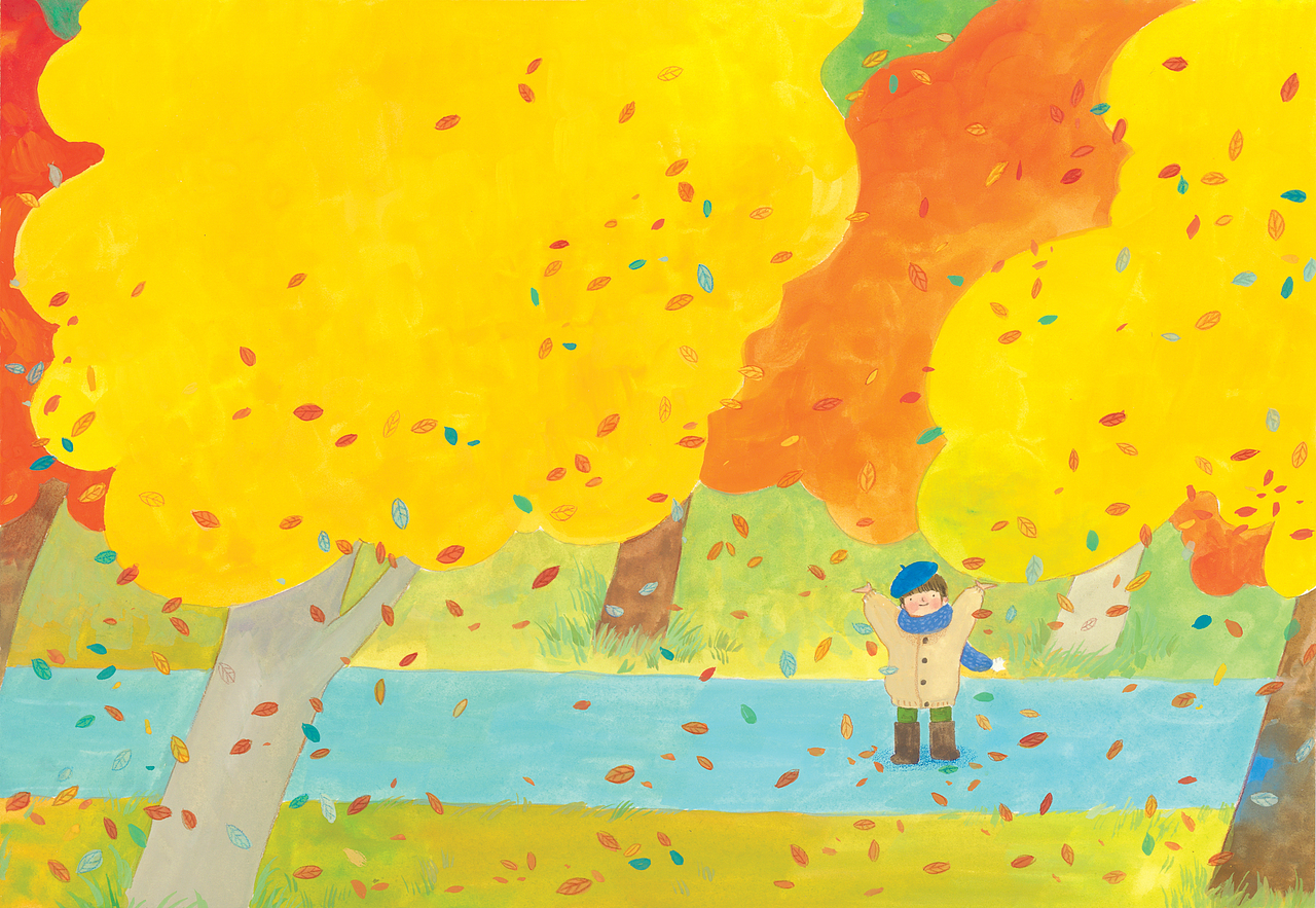 《名家写给童年的诗》系列书籍插画\两本