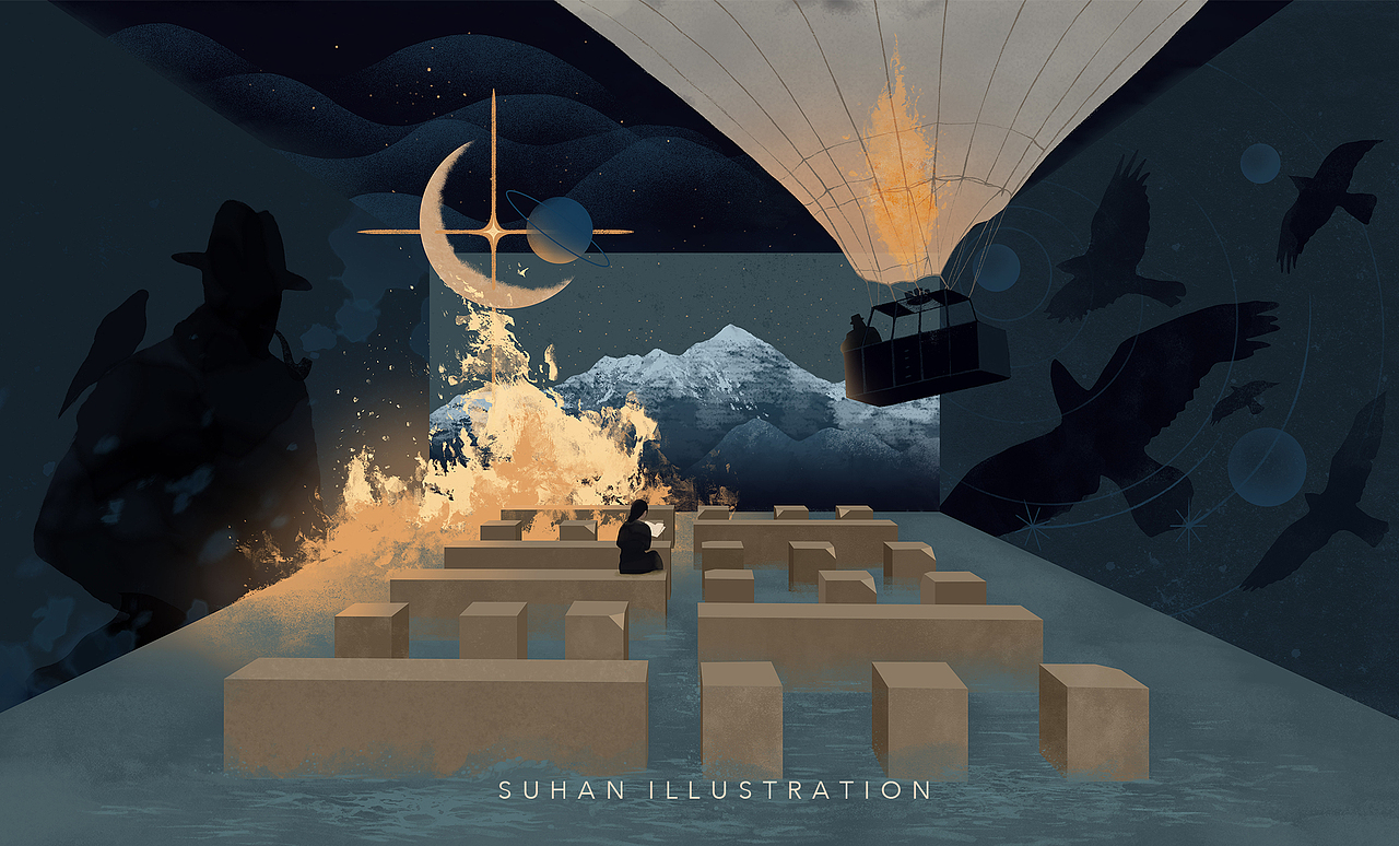 2023年度插画总结｜时间有她的来意（图ZMzU5NTM0MzY0） - 艺术插画 - 站酷设计师苏寒原创素材 - 站酷ZCOOL