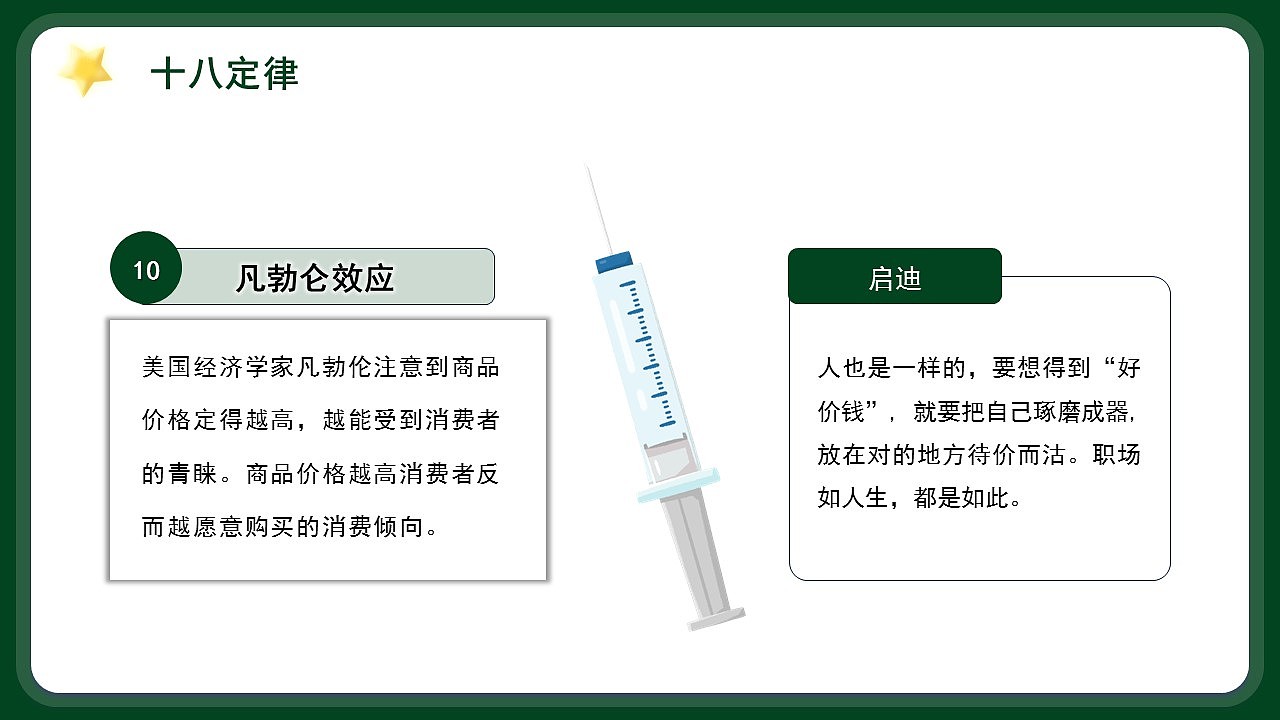 绿色插画风学习职场心理学培训课件PPT模板