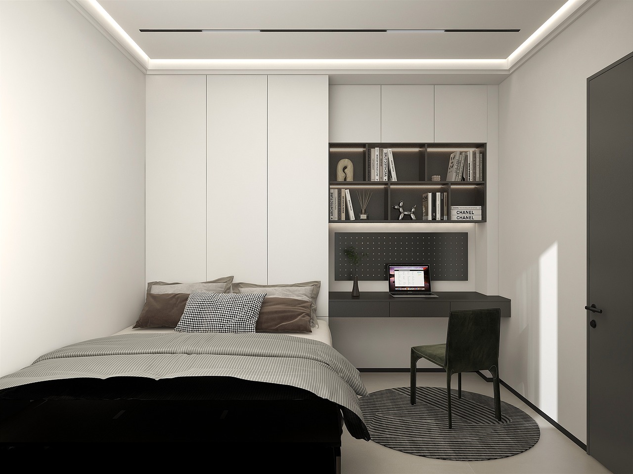 新作 | 80m² 现代黑白灰色调 优雅永不过时