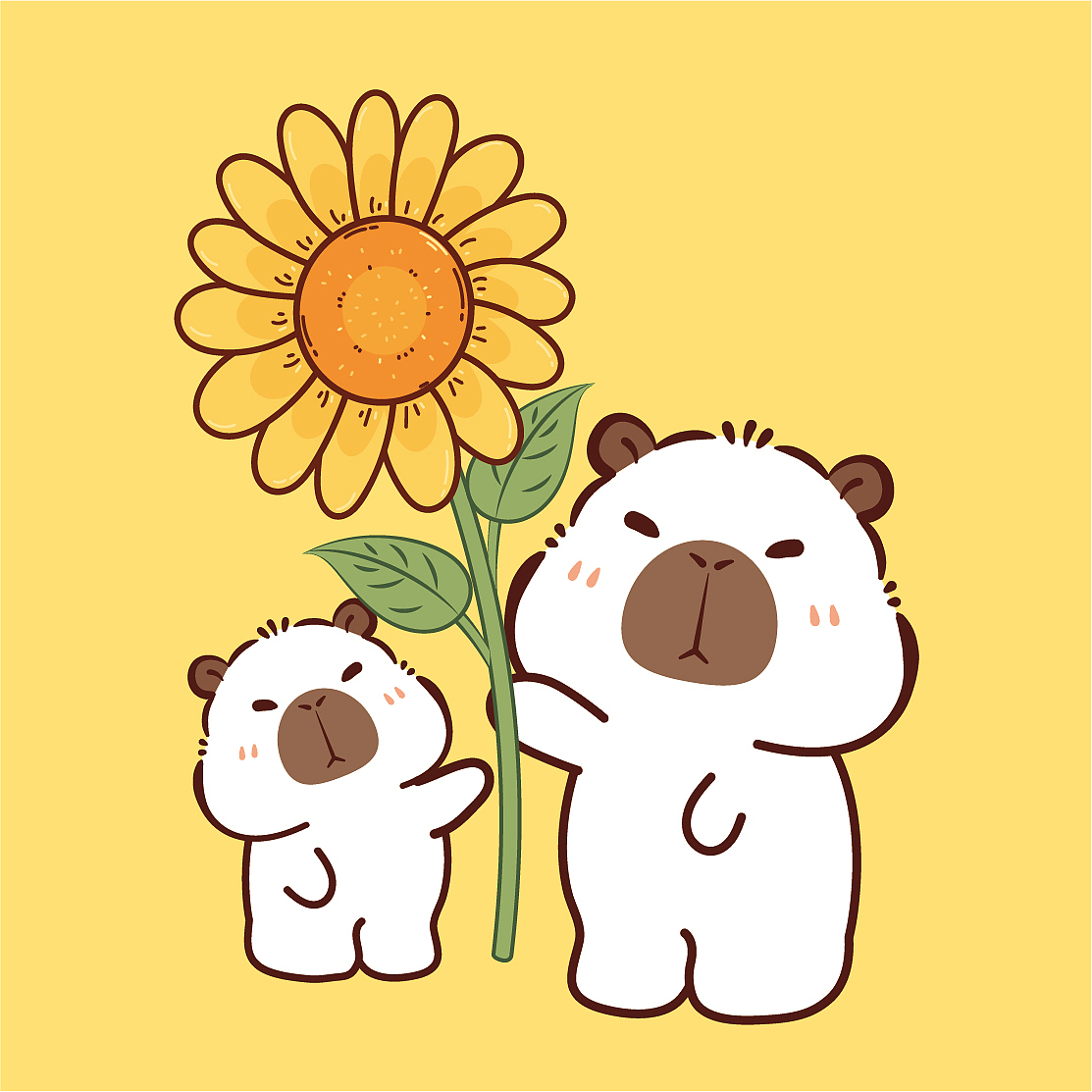 卡皮巴拉插画图片节日快乐母亲节快乐送你一朵小红花（图ZMzY5MTU5MTky） - 商业插画 - 站酷设计师阿茹生肖IP原创素材 - 站酷ZCOOL