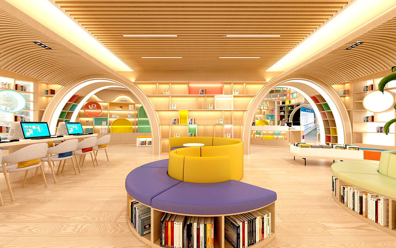 某图书馆概念设计（图ZMzU3NDk5MzEy） - 商业空间设计 - 站酷设计师禅武工坊原创素材 - 站酷ZCOOL