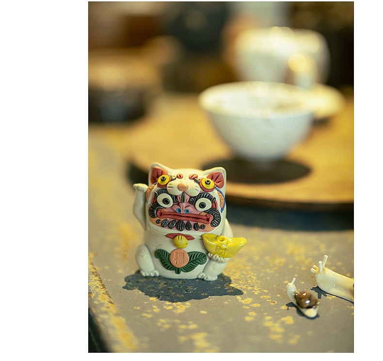器十二原创手工设计招财达摩猫摆件 国潮手办（图ZMzA0NTIxNDE2） - 其他手工艺 - 站酷设计师器十二原创素材 - 站酷ZCOOL
