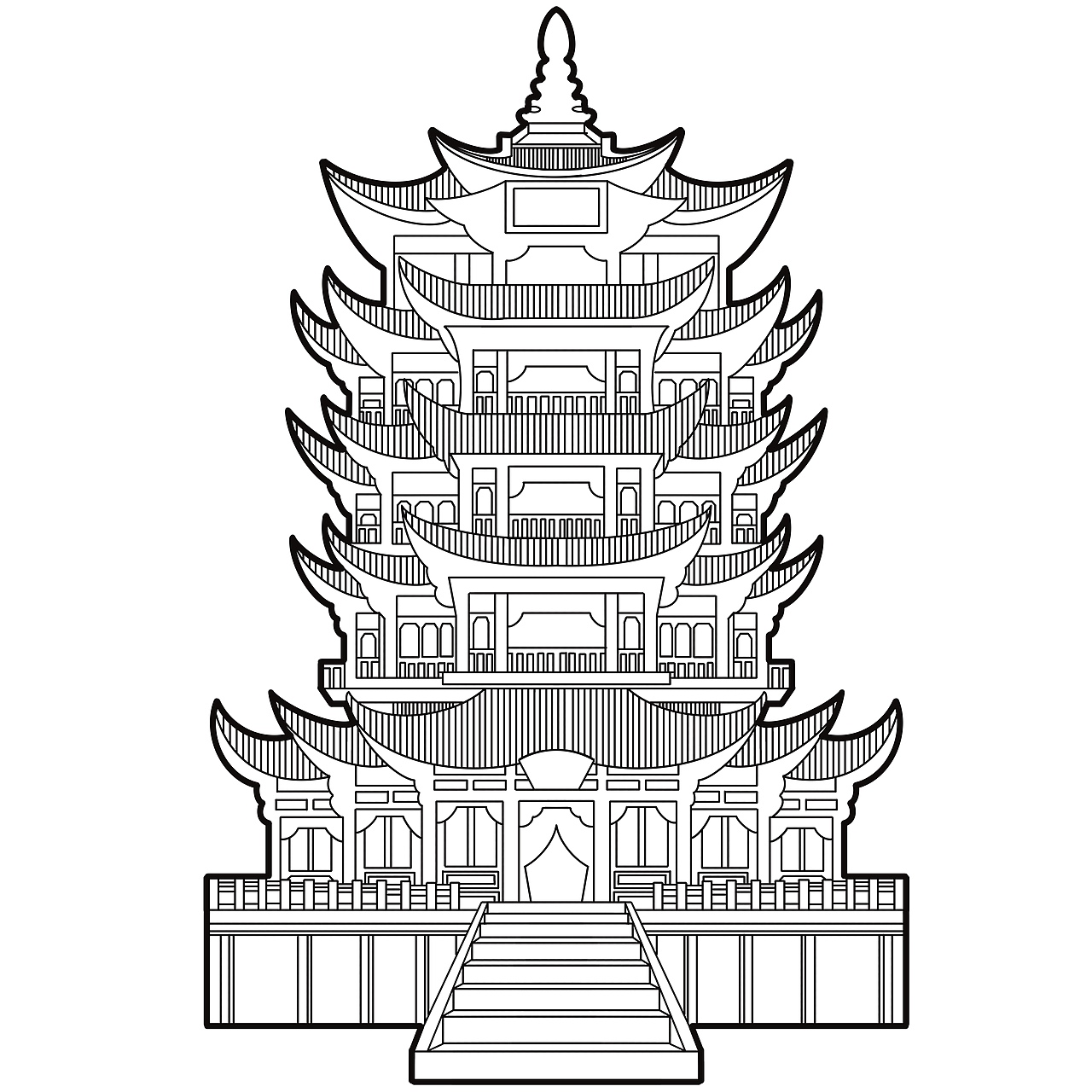 中国建筑线稿集合