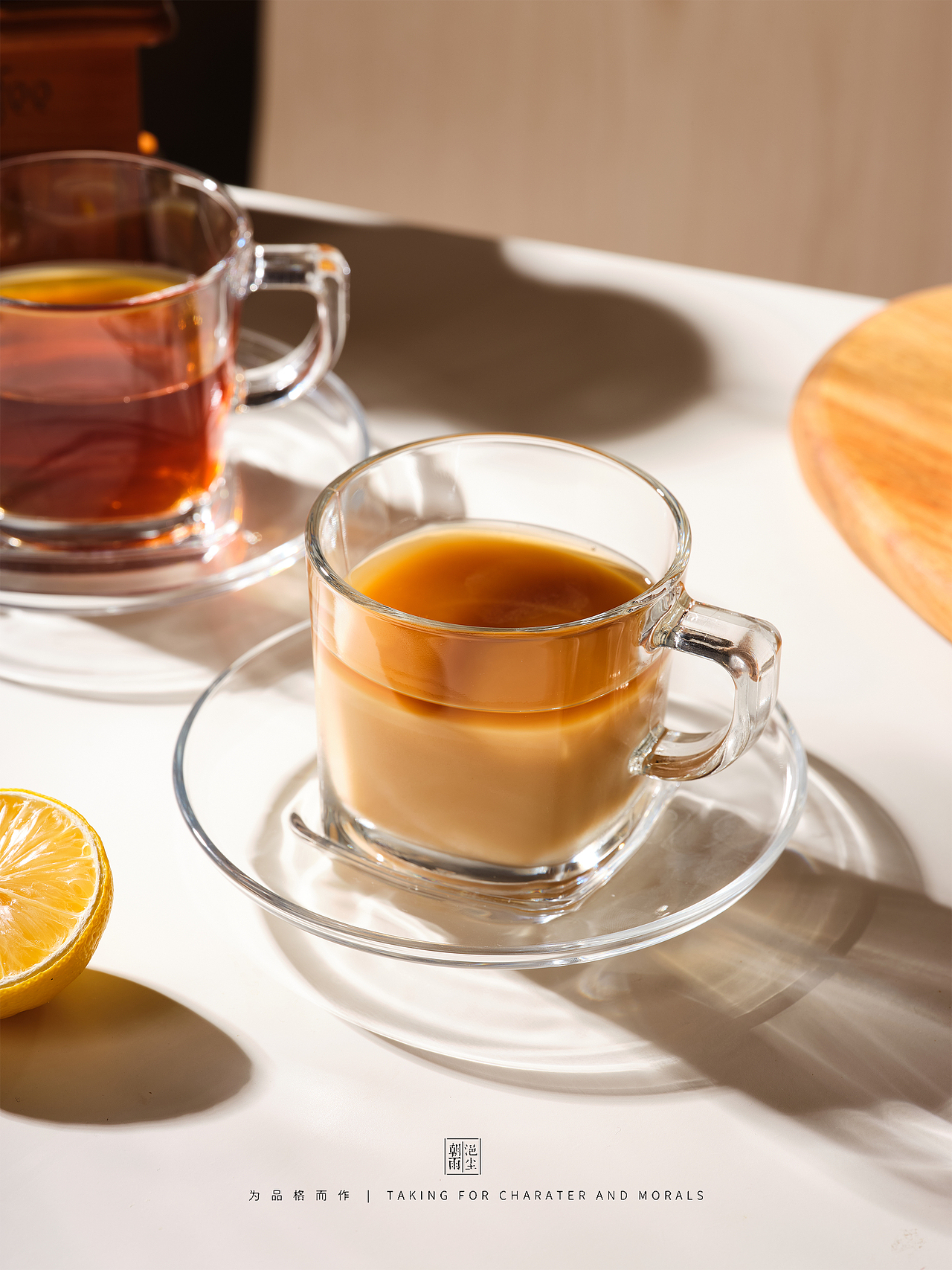 玻璃咖啡杯下午茶拍摄