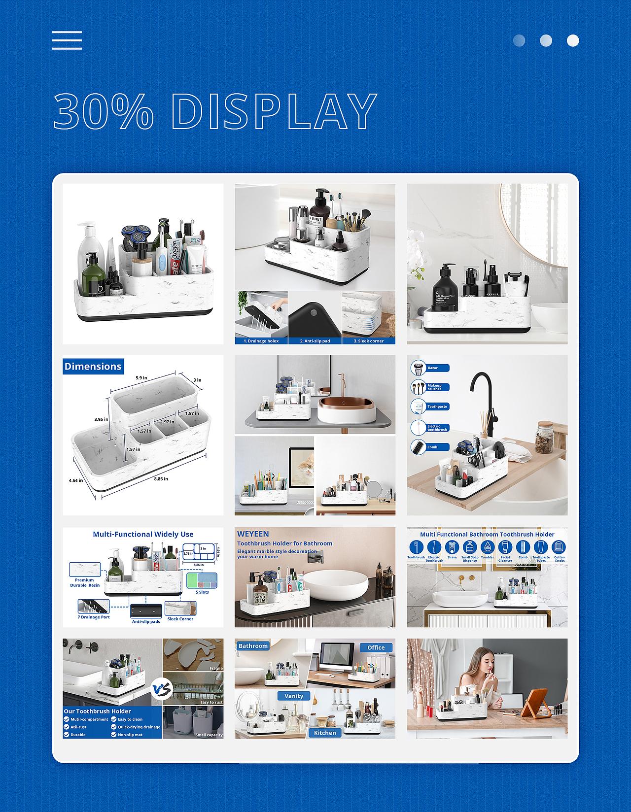 亚马逊主图设计-牙刷架托盘建模渲染（图ZMzM4NDg2NzI0） - 电商 - 站酷设计师星煜设计原创素材 - 站酷ZCOOL