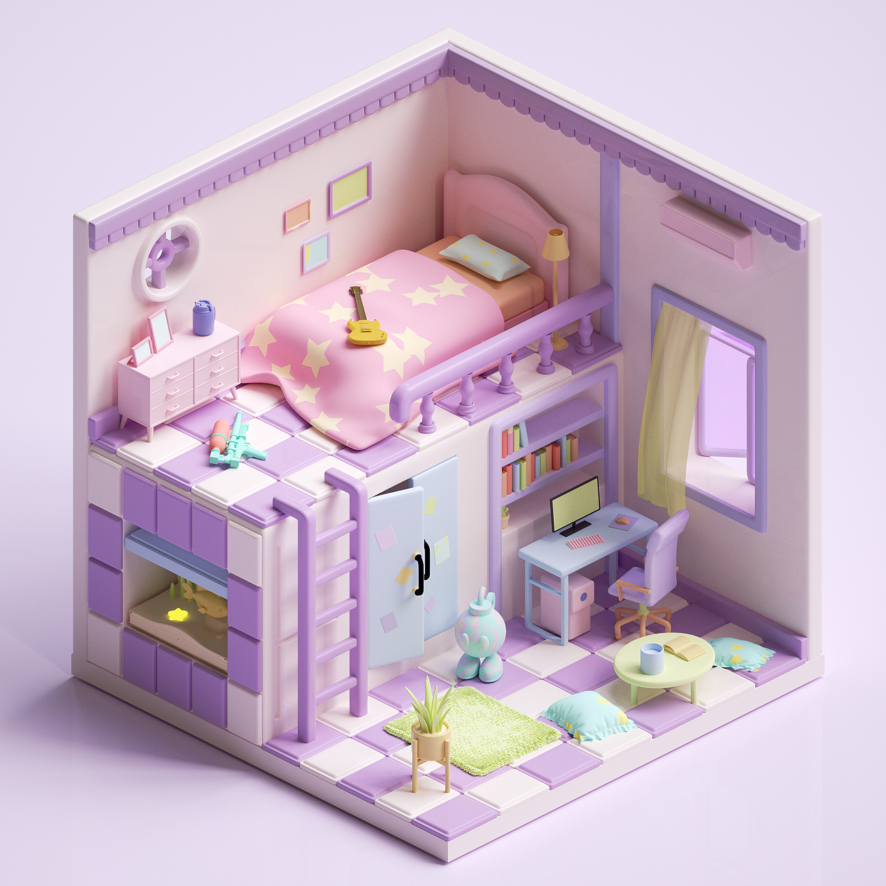 C4D零基础第五期学员作品——NiaoNiao的C4D课堂（上)（图ZMzE2Mzg1MzE2） - 场景 - 站酷设计师我就是NiaoNiao原创素材 - 站酷ZCOOL