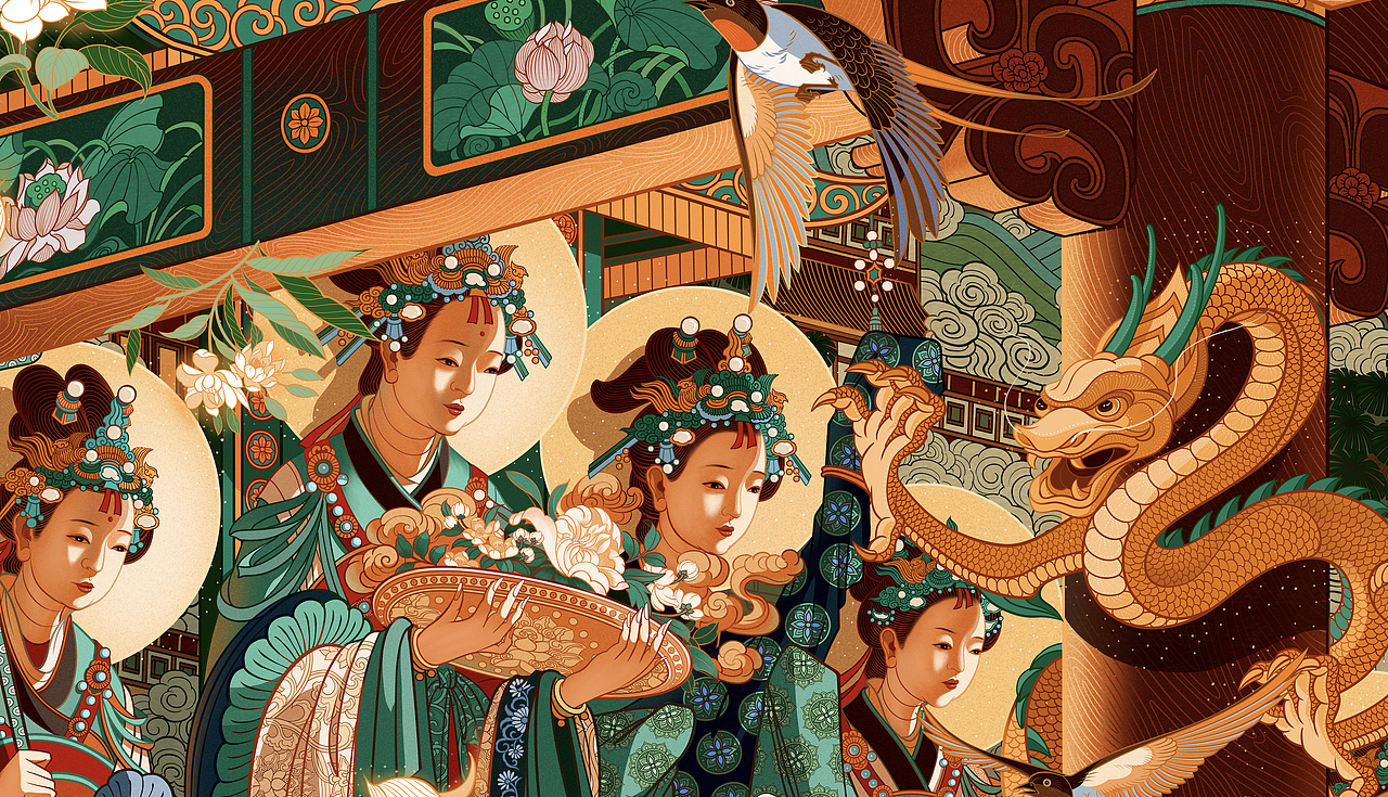 《画壁》组画系列（图ZMzYwNTM4Mzg4） - 商业插画 - 站酷设计师唐众汤忠原创素材 - 站酷ZCOOL