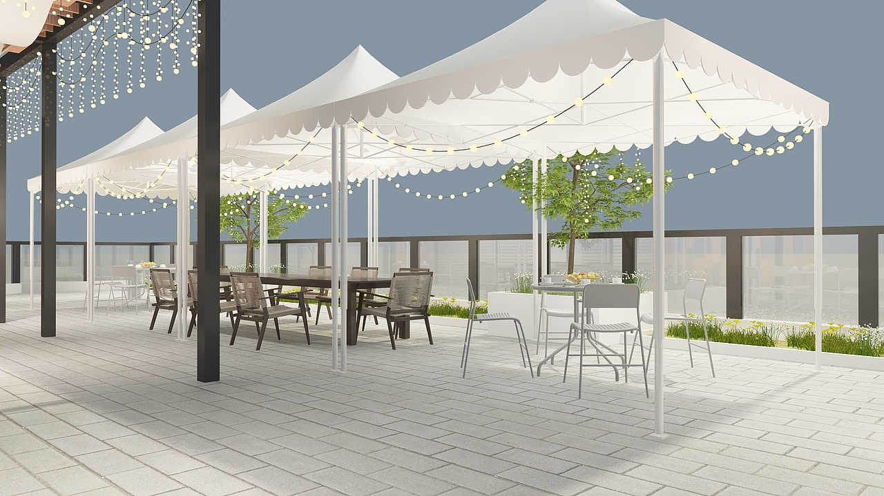 欧式户外场景亮化设计3D效果图（图ZMzQzMjU4NjQw） - 场景 - 站酷设计师3D设计师NG男原创素材 - 站酷ZCOOL