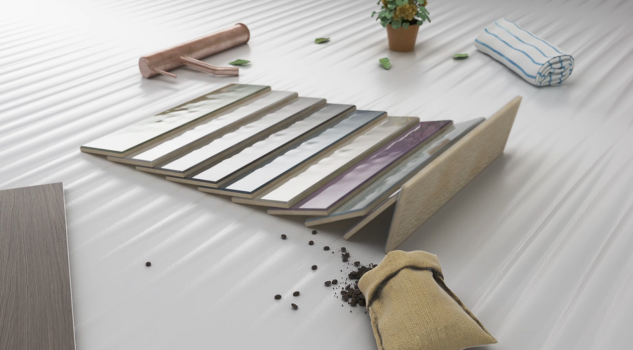 马良动画班学员临摹作品—装修装饰材料的瓷砖展示动画