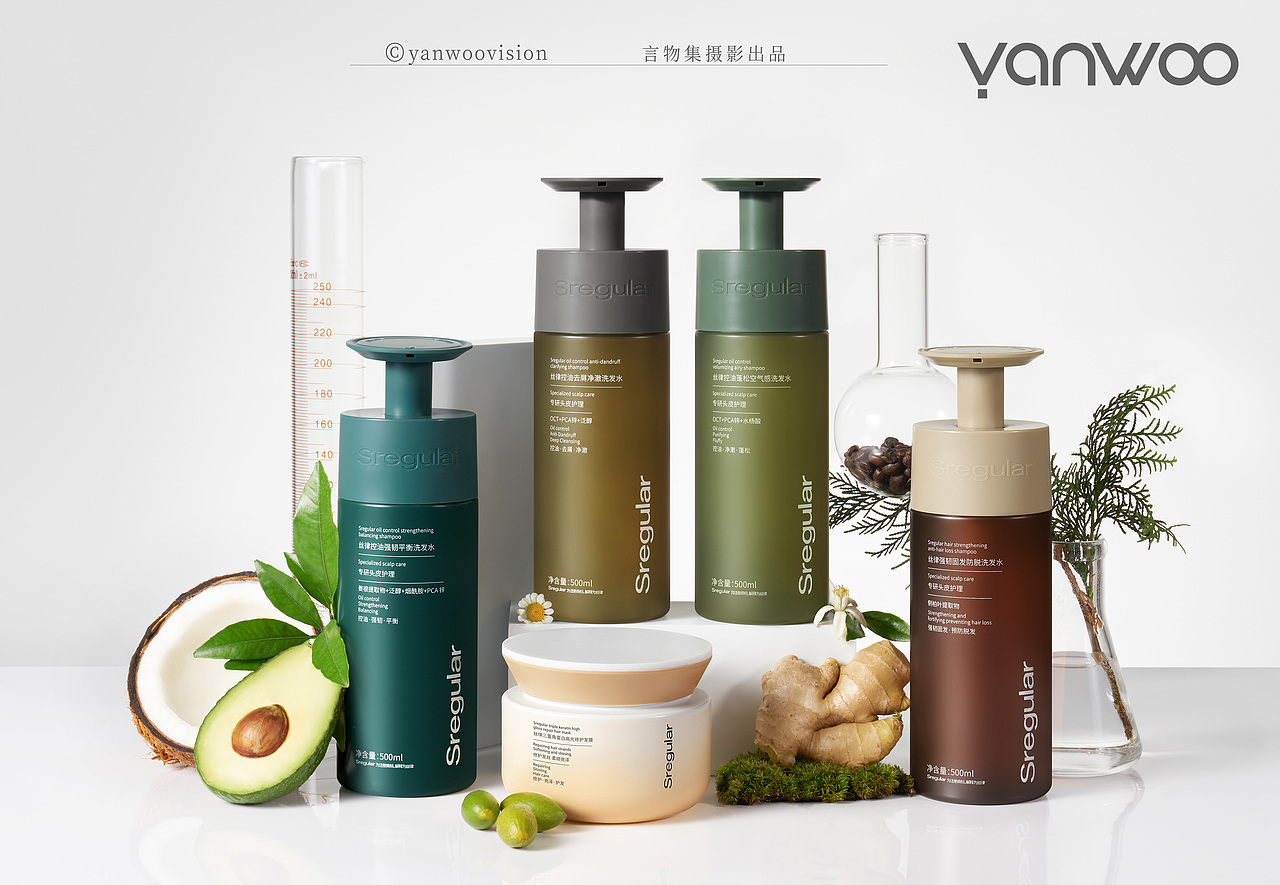 言物集 X 丝律|植物头皮护理洗发水护发素产品拍摄杭州（图ZMzY5MDgzMTY4） - 产品摄影 - 站酷设计师YANWOO言物集摄影原创素材 - 站酷ZCOOL