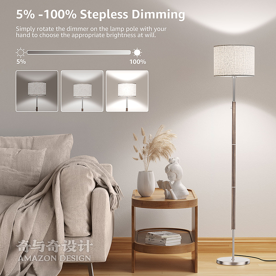 亚马逊跨境电商 产品主幅图设计案例-落地灯渲染设计（图ZMzUzMTU2MDUy） - 产品 - 站酷设计师亚马逊拍摄设计原创素材 - 站酷ZCOOL