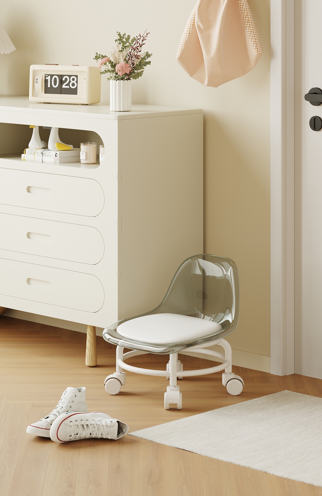 移动小凳子 3D建模渲染