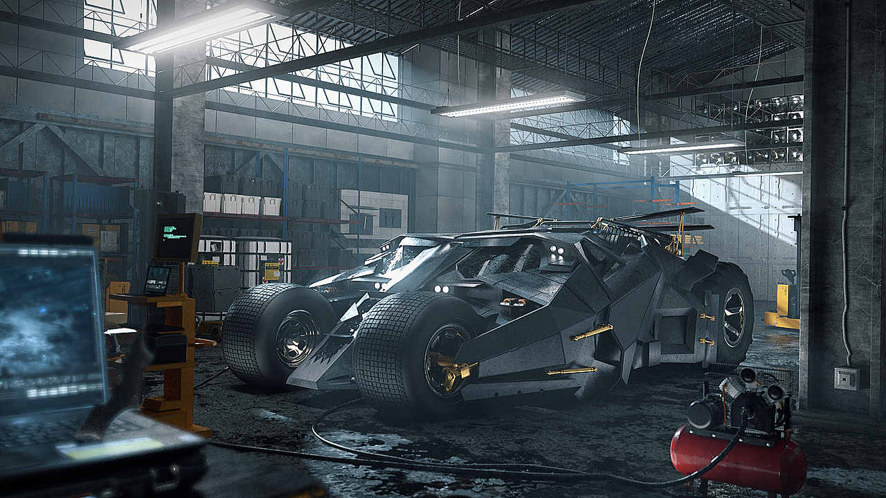 report4shareoriginalworks3dscene场景渲染写实场景c4d蝙蝠侠red