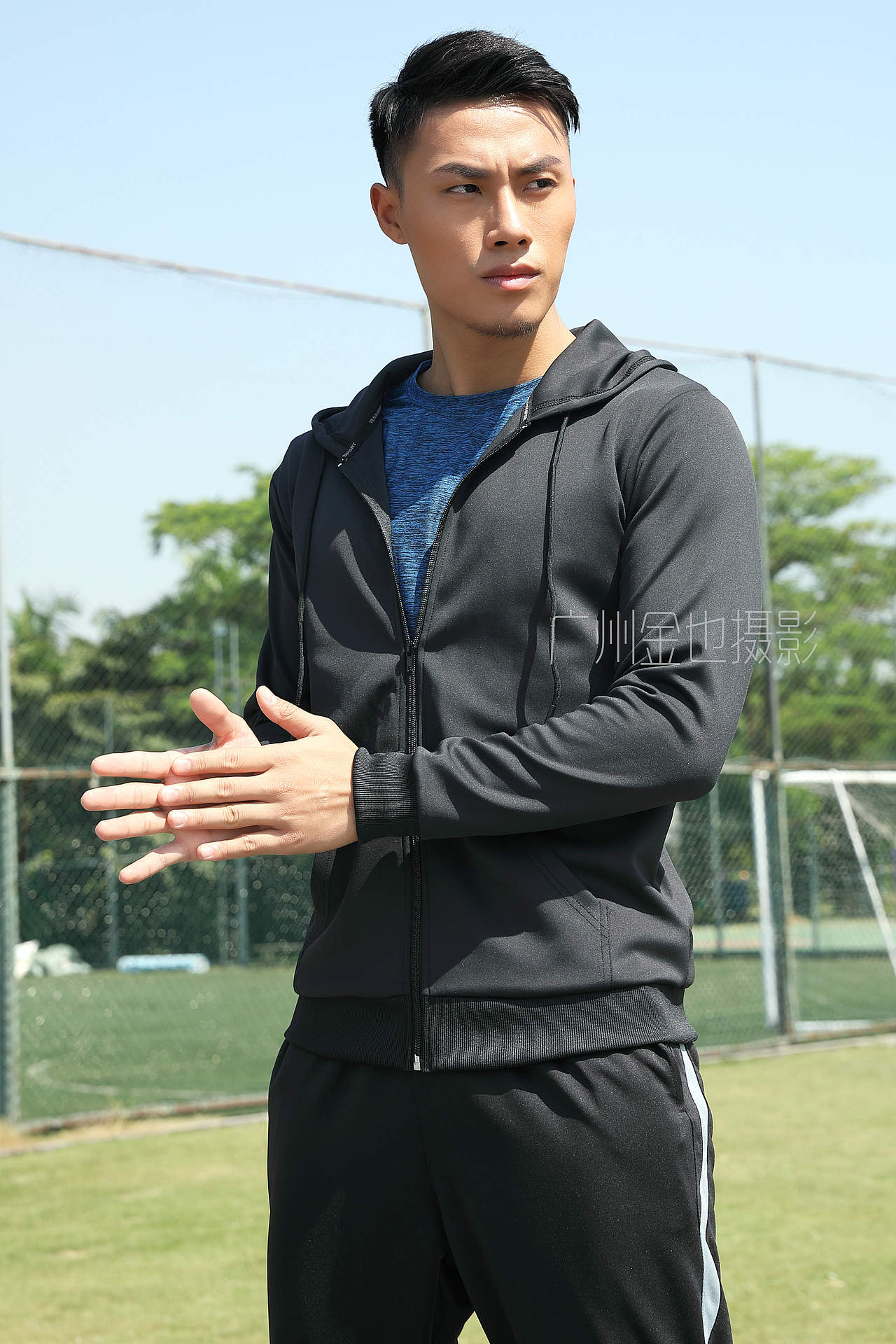 广州金也摄影|男装运动服健身服球服模特外景服装拍摄