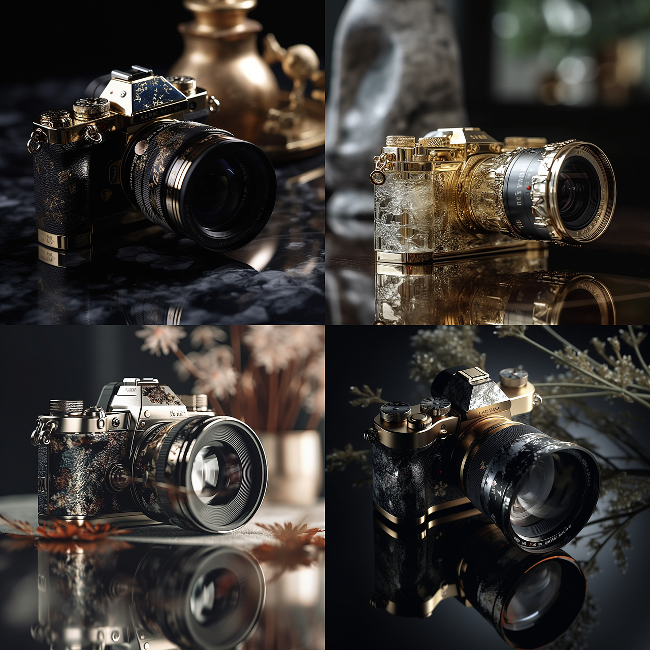 AI生成的单反相机合集
