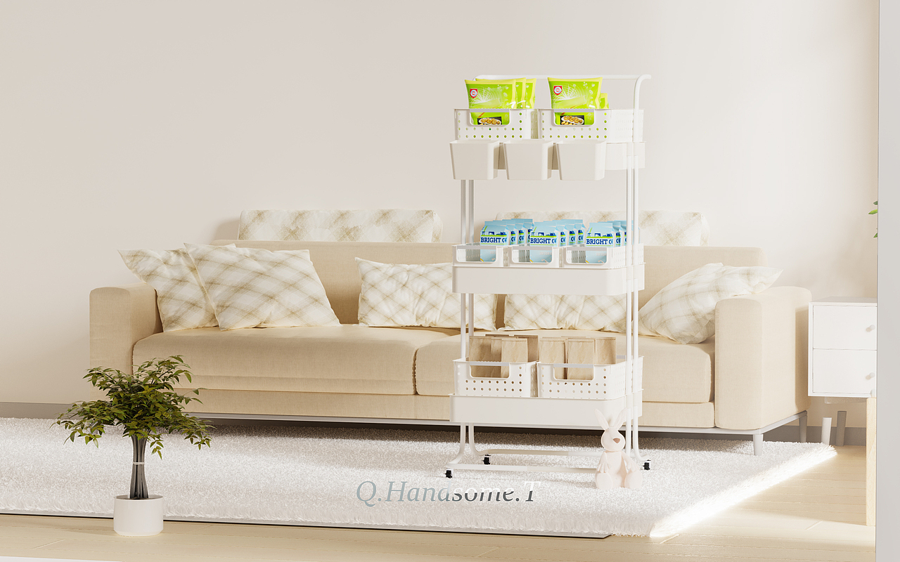 keyshot 简单渲染 室内+置物架