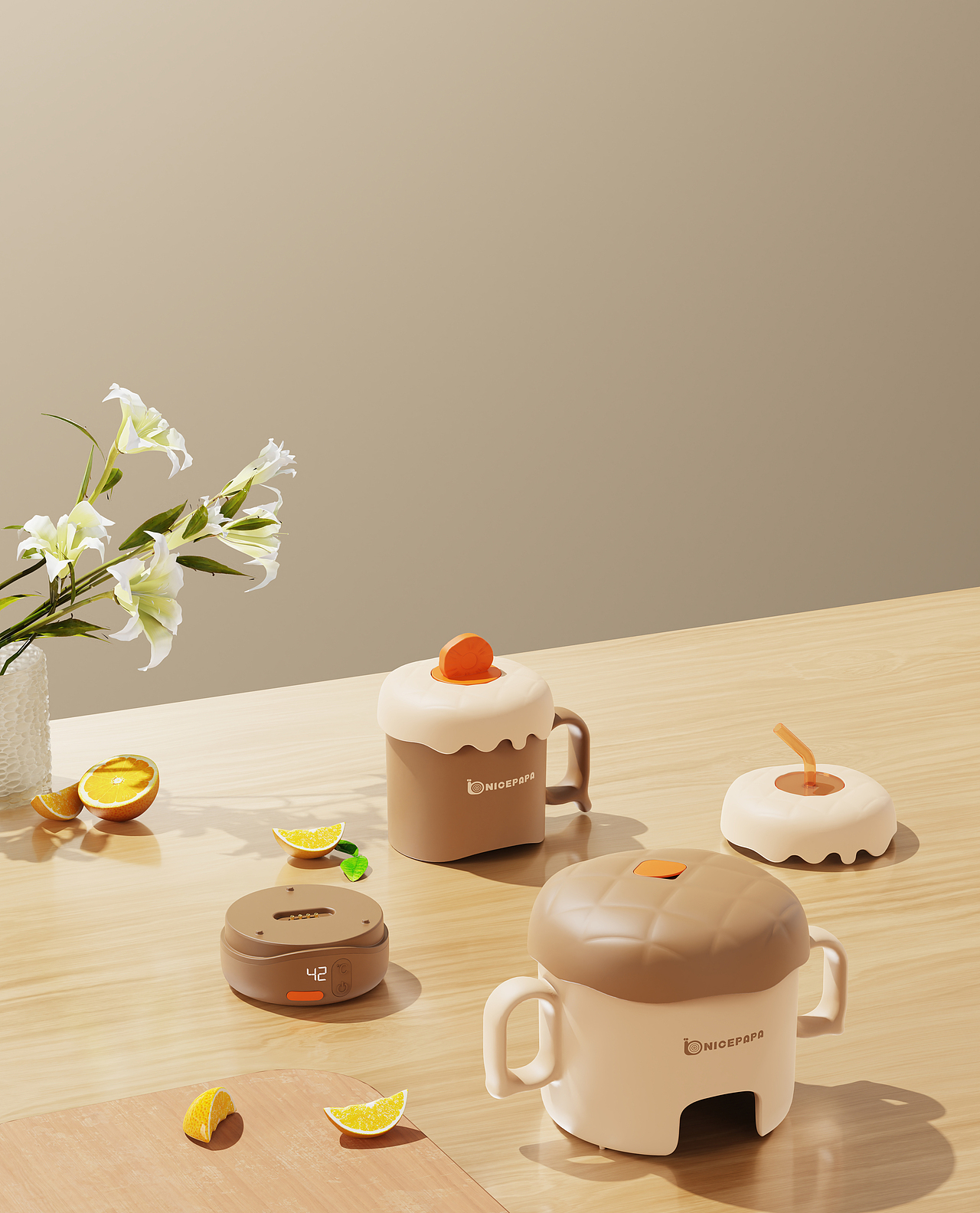 母婴产品辅食碗杯详情渲染