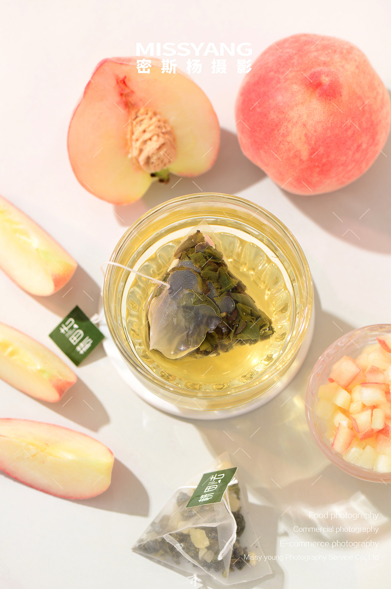 白桃乌龙茶|电商美食摄影|饮品花茶拍照×郑州密斯杨