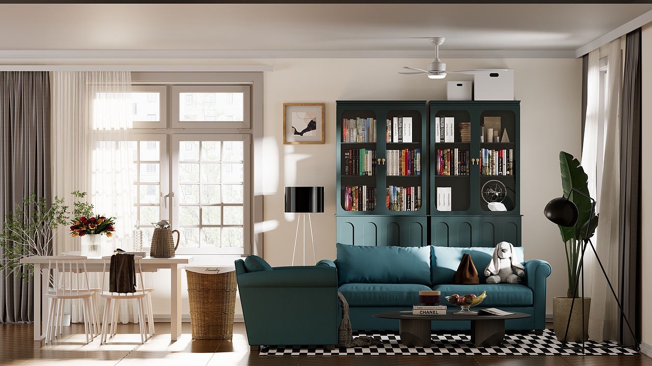 《简约风扇灯图》