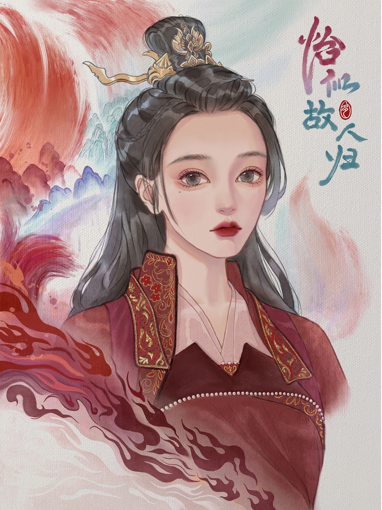 佳儿3期水彩人像,上色合集