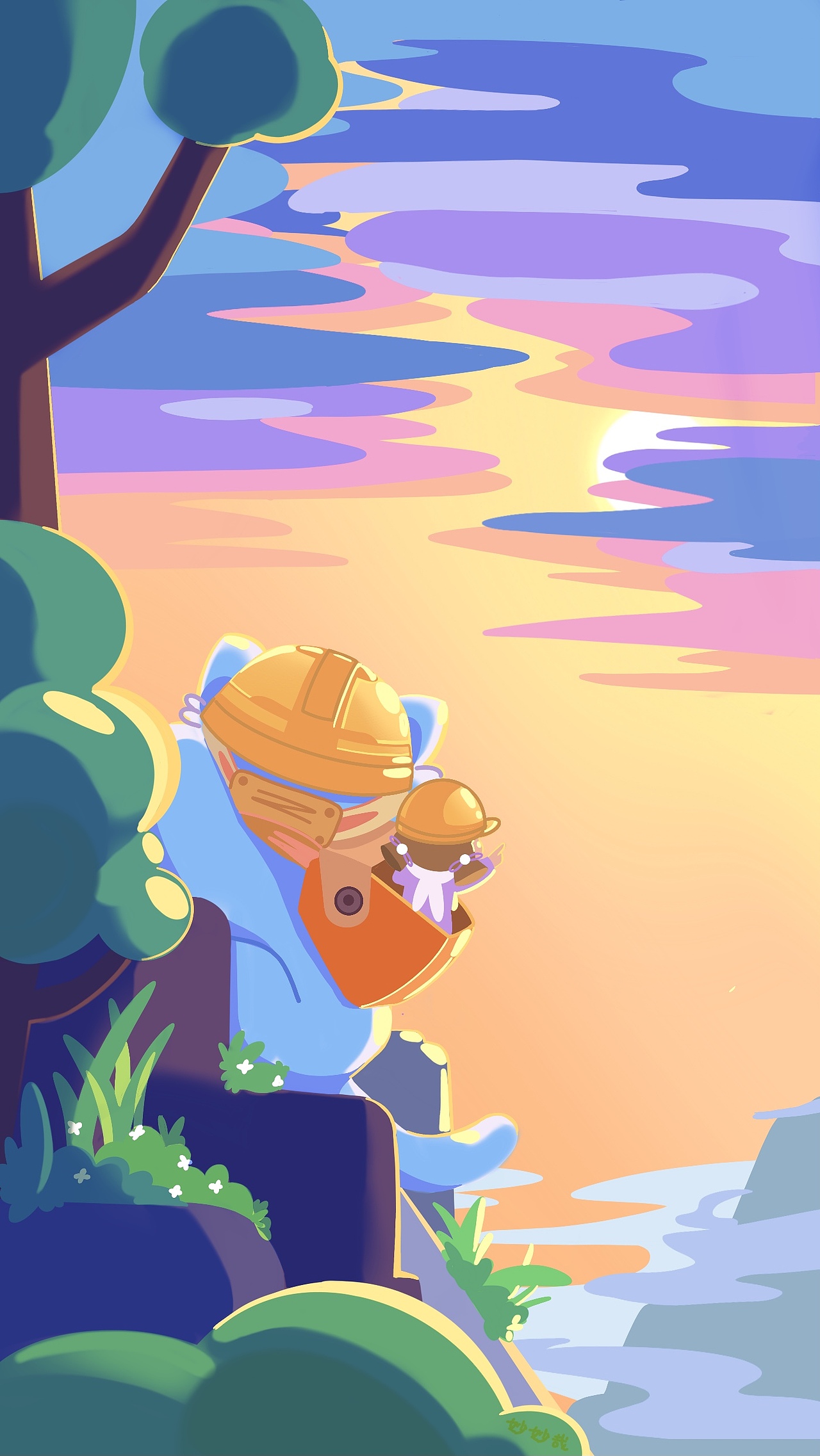 《露营》系列插画（图ZMzA2Njk0OTEy） - 创作习作 - 站酷设计师混沌小馄饨原创素材 - 站酷ZCOOL