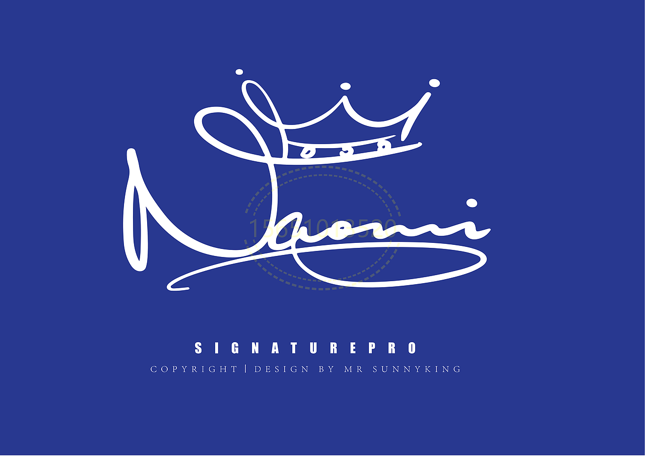 手写英文卡通签名丨南京孙老师丨版权作品丨华夏名流